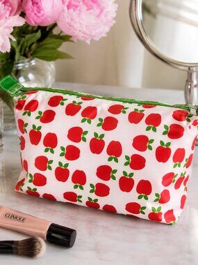 Clinique Apple Print Cosmetic Travel Bag